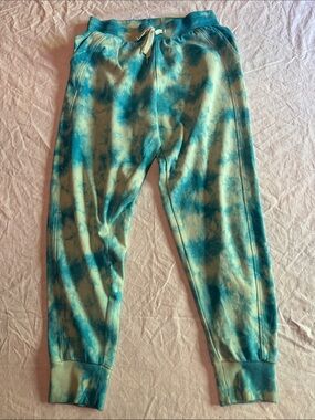Zelos Women’s Teal Tie-Dye Jogger Sweatpants